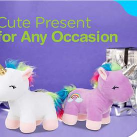 Unicorn Stuffed Animal Soft Purple Unicorn Plush Toy Cute Birthday Gifts for Girls